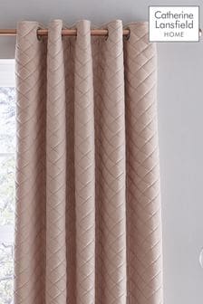Catherine Lansfield Blush Pink Velvet Curtains (349953) | TRY 389 - TRY 907
