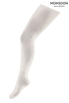 Collants Monsoon bébé ivoire givré scintillant