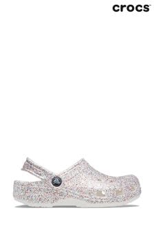 Crocs Toddler Silver Classic Sprinkle Glitter Clog Sandals (350403) | €23