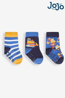 JoJo Maman Bébé Cobalt Boys' 3-Pack Digger Socks (350803) | LEI 57