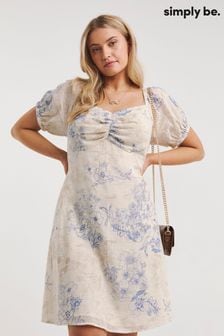 Simply Be Nude Sustainable Linen Look Tea Dress (351155) | 100 zł