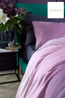Vantona Purple Landscape Wash Duvet Cover and Pillowcase Set