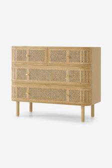 MADE.COM Natural Oak and Rattan Ankhara Chest of Drawers (351658) | €1,007