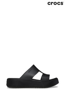 Black - Crocs Getaway Platform H-strap Sandals (352513) | kr730