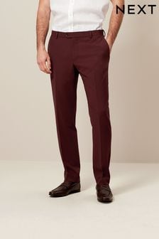 Opečnato rdeča - Klasičen kroj - Raztegljiva moška obleka Motionflex: hlače (352635) | €37