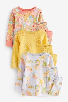 多種圖案 - Printed Long Sleeve Pyjamas 3 Pack (9個月至10歲) (352818) | NT$1,070 - NT$1,330