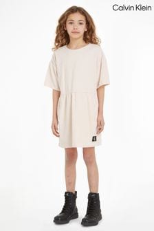 Calvin Klein Kinder-Kleid mit weichen Ärmeln, Rosa (353369) | 65 €