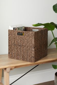 Natural Plastic Wicker Cube Storage (353668) | 672 UAH