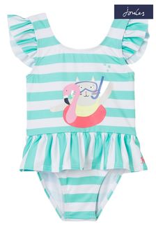 Joules Aqua Blue Frillwell Swimming Costume (353763) | ₪ 79 - ₪ 88