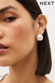 White Pearl Back to Front Earrings (353984) | LEI 51