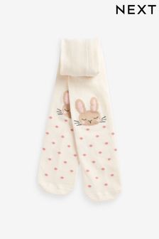 Crème motif lapin - Collants simples bébé avec design (0-18 mois) (354513) | €4