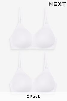 White Nursing Light Pad Non Wire Smoothing Bras 2 Pack (354558) | AED113