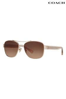 Золотистые солнцезащитные очки Coach 0hc7064 (354590) | €184
