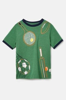 Joules Archie Green Sports Artwork T-Shirt (355722) | SGD 37 - SGD 41