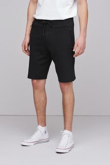 Black Straight Fit Zip Pocket Jersey Shorts (355932) | €26