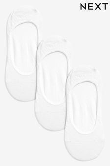 White Low Cut Invisible Footsie Socks 3 Pack (355948) | $11
