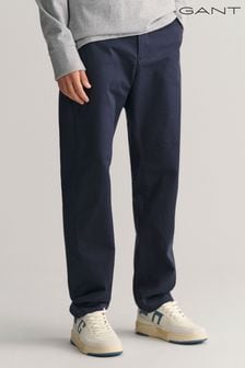 Niebieskie - Spodnie typu chino Gant o regularnym kroju z diagonalu bawełnianego (356122) | 630 zł