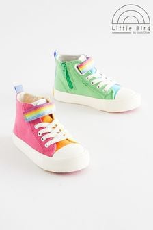 Little Bird by Jools Oliver Multi Younger Pastel Rainbow Colourblock Canvas Trainers (356277) | 166 SAR - 179 SAR