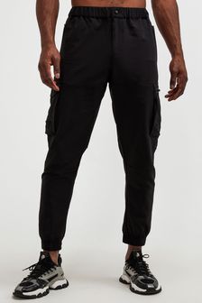 Zavetti Canada Nollizo Woven Cargo Black Trousers (356400) | $179