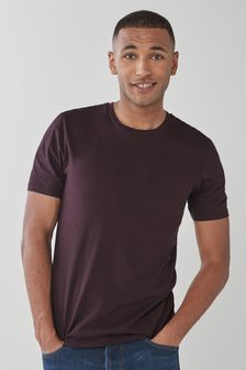 Dark Burgundy Red Crew Slim Fit T-Shirt (356474) | 10 €