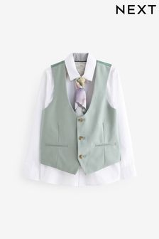 Mint Green Waistcoat Set (12mths-16yrs) (356978) | KRW64,000 - KRW83,300