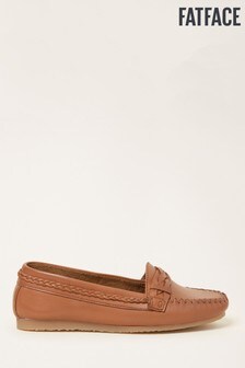Mocassins FatFace Kew fauve avec nœud