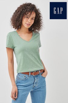 T-shirt Gap à manches courtes avec col en V