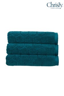 Set of 2 Christy Green Honeycomb Geometric Towels (359673) | $36 - $73