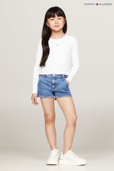 Tommy Hilfiger Kids Essential Long Sleeve White T-Shirt (359932) | OMR11 - OMR13