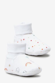 2 Pack Cotton Rich Pram Booties (0-18mths)