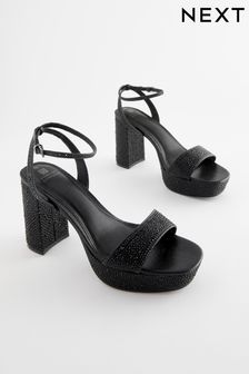 Black Forever Comfort® Bling Platform Sandals (360167) | €68