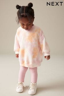 Pink Tie-Dye Crew Sweatshirt and Leggings Set (3mths-7yrs) (361459) | OMR4 - OMR6
