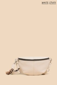 كريمي - White Stuff Sebby Leather Sling Cross-body Bag (361876) | 414 ر.س