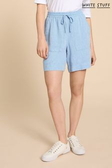 أزرق - White Stuff Elle Linen Blend Shorts (362200) | 278 د.إ