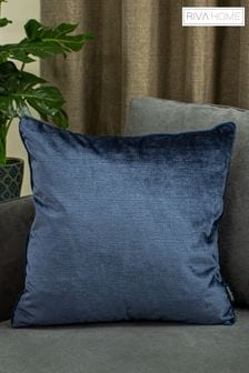 Riva Paoletti Navy Blue Stella Embossed Polyester Filled Cushion