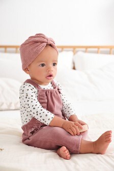 Baby Velour Dungarees And Bodysuit Set (0mths-2yrs)