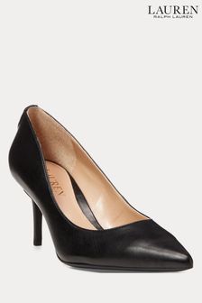 Negro - Zapatos de tacón alto negros de cuero Lanette de Lauren Ralph Lauren (363084) | 168 €