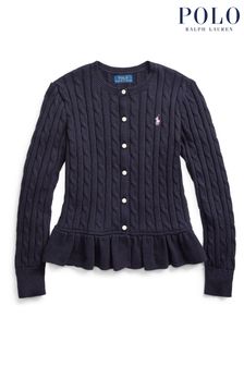 Polo Ralph Lauren Navy Cable Knit Logo Cardigan (363161) | €101 - €113
