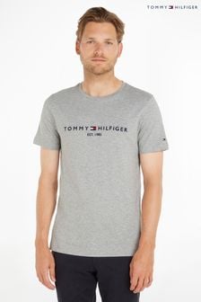 Grey - Tommy Hilfiger Logo T-shirt (364024) | MYR 270
