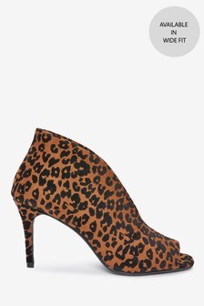 Leopard Print Open Front Shoe Boots (364116) | 12 €
