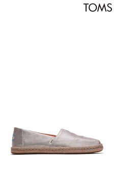 Espadrilles TOMS argentées brillantes