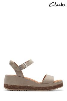 Серый - Clarks нубуковые сандалии Kassanda Lily (364188) | €113