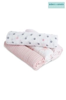 aden + anais Pale Pink Essentials Cotton Muslin Blankets 4 Pack (364362) | €51