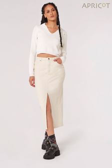 乳白色 - Apricot Ottoman 羅紋領短版套衫 (364481) | NT$1,400