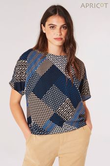 Apricot Blue Mini Geo Patchwork T-Shirt (364554) | KRW64,000