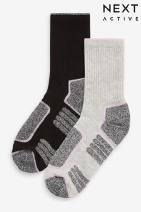 Noir/gris - Lot de 2 paires de chaussettes de randonnée Next Active Sports (365245) | €9