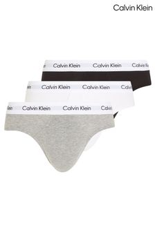 Noir/blanc/gris - Lot de 3 slips Calvin Klein taille haute en coton stretch (365342) | €59
