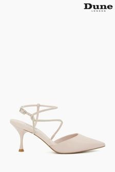 Dune London Carlota Offene Pumps mit Kristallverzierung und gedrehtem Design, Creme (365349) | 84 €