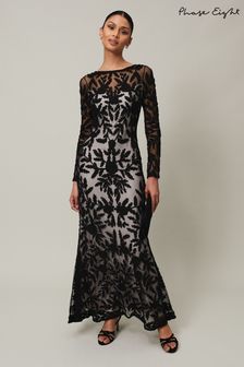 Phase Eight Black Tapework Hermione Maxi Dress (365858) | AED1,936