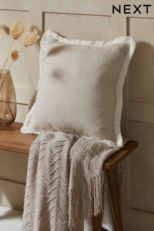 Natural 50 x 50cm Dalby Fringe Trim Cushion (365979) | 522 UAH